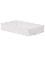 Box with transparent lid 170x100x30mm brown/white