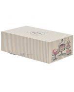 Pink stripes carton box for cake 12,5x21x7cm, 20pcs/pack
