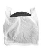Tire bags / White plastic T-shirt bag 70+30x110cm, 50pcs/pack