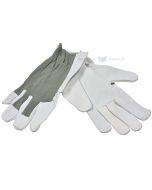 Gray-white cotton gloves on palm coat skin nr. 10