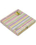 3-layered napkin with stripes 33x33cm, 20pcs/pack