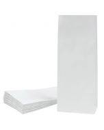 Paperipussi valkoinen leveä pohja 12+7x30cm, 25kpl / pkt