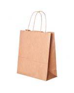Brown paper bag with twisted paper handles 18+8,5x22cm
