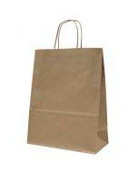 Brown paper bag with twisted paper handles 32+12x41cm 90g/m2