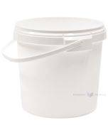 Bucket, white, with handle, 20 000ml / 20L