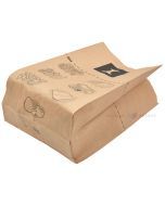 Brown compostable paper garbage bags 20+14x34cm 8L 70g/m2, 80pcs/pack