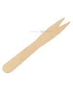 Wooden degustation fork height 8,5cm, 500pcs/pack