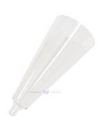 Upper part for reusable plastic champagne goblet 160ml PS 50x machine washable, 20pcs/pack