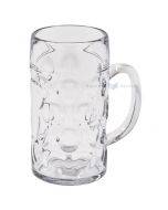 Reusable plastic beer mug 520ml SAN 500x machine washable