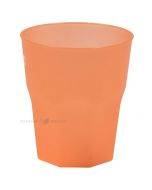 Uudelleen käytettävä muovi oranssi juomalasi 350ml PP 50x konepestävä
