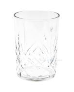 Reusable plastic drinking glass Crystal 410ml SAN 500x machine washable