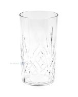 Reusable plastic drinking glass Crystal 600ml SAN 500x machine washable