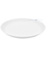 Reusable white plastic plate 23,5cm PP 125x machine washable