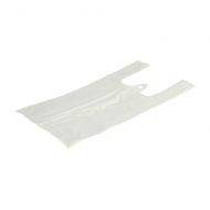 White plastic T-shirt bag 16+12x30cm, 100pcs/pack