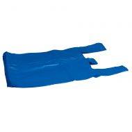 Blue plastic T-shirt bag 30+16x52cm, 100pcs/pack
