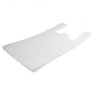White plastic T-shirt bag 32+18x63cm, 100pcs/pack