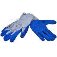 Gray-blue woven gloves on palm latex rubber nr. 10
