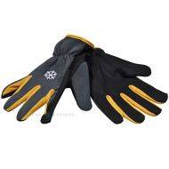 Gray-black Spandex gloves on palm synthetic PU leather nr. 11