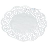 White rose lacy doily paper for cake diam. 14cm, 500pcs/pack
