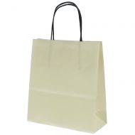 Ivory paper bag with twisted paper handles 19+8x21cm
