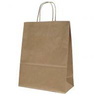 Brown paper bag with twisted paper handles 24+11x30cm 90g/m2