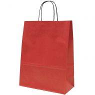 Paperikassi  spiraali kahva, punainen, 24+11x31cm