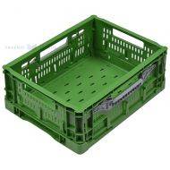 Vihreä taitettava muovinen laatikko 400x300x160mm, enintään 14L / 6kg