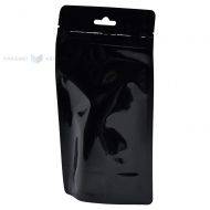 Musta Stand-Up pussi alumiinilla 12+ (2x3) x16cm, 50kpl / pkt