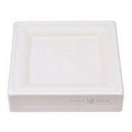 Square plate 100% biodegradable/compostable 16x16cm, 50pcs/pack