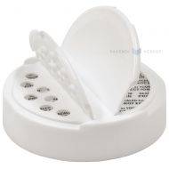 Kansi muovipurkille, PP, halk63mm, 10g, valk, 2-osainen,  24h tiiviste