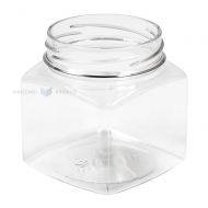 Plastic jar "Square" PET 250ml diameter 63mm