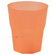 Uudelleen käytettävä muovi oranssi juomalasi 350ml PP 50x konepestävä