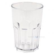 Reusable plastic drinking glass 400ml SAN 500x machine washable