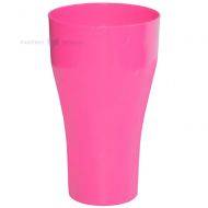 Reusable plastic neon pink coctail glass 600ml SAN 500x machine washable