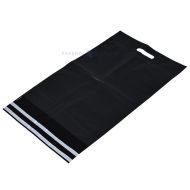 Matte black coex envelope with double glue strip and punch hole 36x52+7+7cm, 10pcs/pack