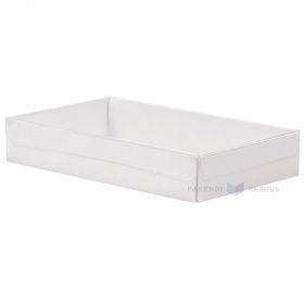 Box with transparent lid 300x210x50mm brown/white
