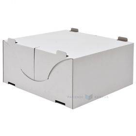 White-brown torte box 243x243x116mm, 25pcs/pack