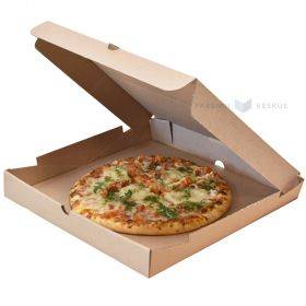 Pizza box with extra perforation 30x30x4cm, 50pcs/pack