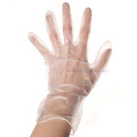 Transparent vinyl gloves non-powdered XL nr. 10, 100pcs/pack