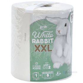 Paperipyyhe rullassa Grite White Rabbit XXL ,22,4cm leveä, 2-kerros,  rullassa 100m-500l arkkia