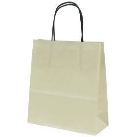 Paperikassi valkoinen spiraali kahva 19x8x21cm