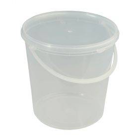 Transparent bucket with lid with handle 2000ml / 2L
