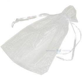 White organza bag with string 11x16cm, 10pcs/pack