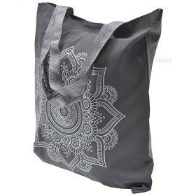 Mandala painettu harmaa heijastava laukku 40x45cm