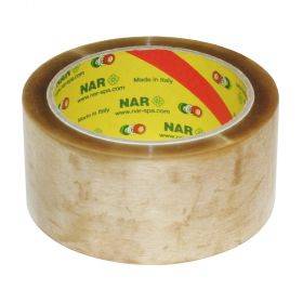 Transparent packaging tape 48mm wide solvent, 66m/roll