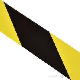 Keltainen-musta lattian merkkausteippi 50mm x 33m