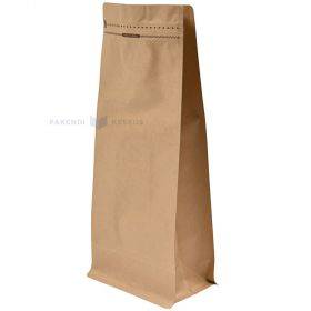 Brown stand-up pouch with aluminium 14,5+(2x9)x30cm, 25pcs/pack