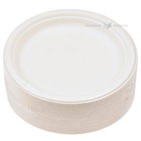Plate 100% biodegradable/compostable diam. 18cm, 50pcs/pack