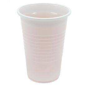 White plastic drinking cup 200ml PP, 100pcs/pack