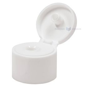White flip-top cork for plastic bottle diam 24mm